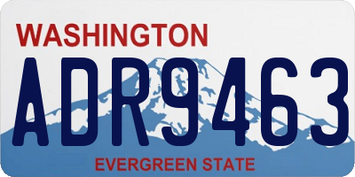 WA license plate ADR9463