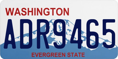WA license plate ADR9465