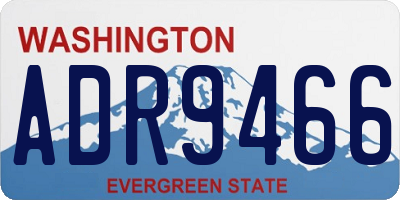 WA license plate ADR9466