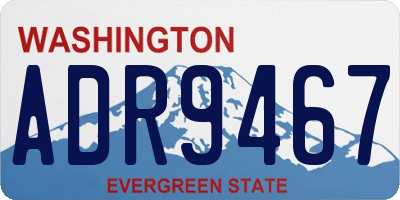 WA license plate ADR9467