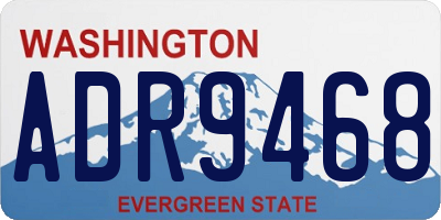 WA license plate ADR9468