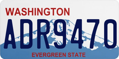 WA license plate ADR9470
