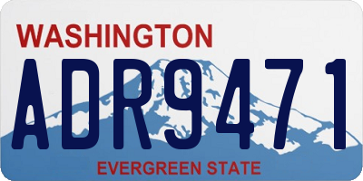 WA license plate ADR9471
