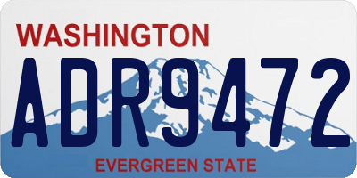 WA license plate ADR9472