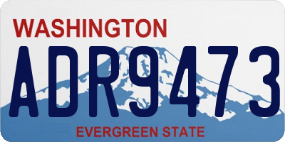 WA license plate ADR9473