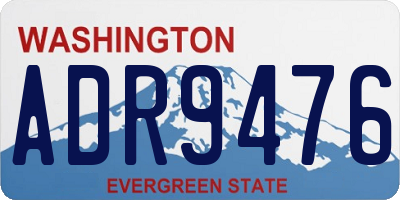WA license plate ADR9476