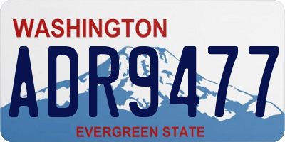 WA license plate ADR9477