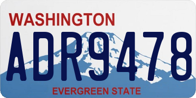 WA license plate ADR9478