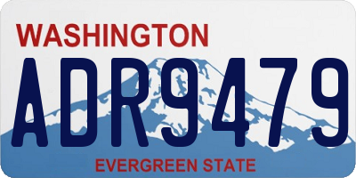 WA license plate ADR9479