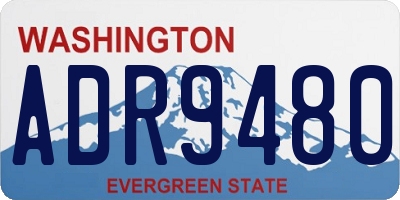 WA license plate ADR9480
