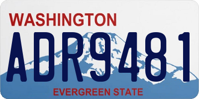 WA license plate ADR9481