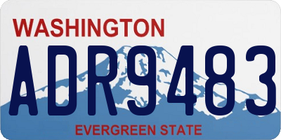WA license plate ADR9483