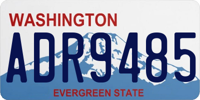 WA license plate ADR9485