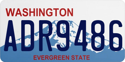 WA license plate ADR9486