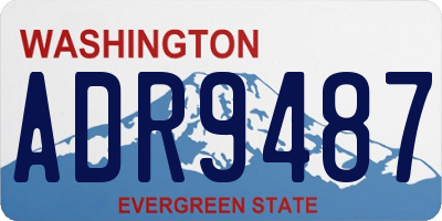WA license plate ADR9487