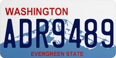WA license plate ADR9489