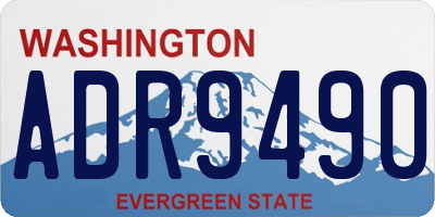 WA license plate ADR9490