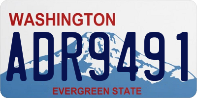 WA license plate ADR9491