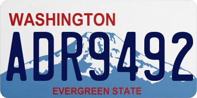WA license plate ADR9492