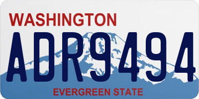 WA license plate ADR9494
