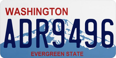 WA license plate ADR9496
