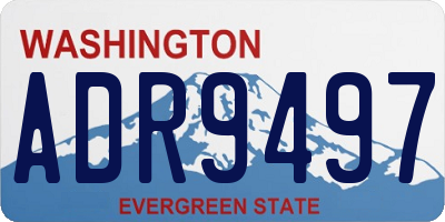 WA license plate ADR9497