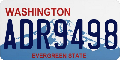 WA license plate ADR9498