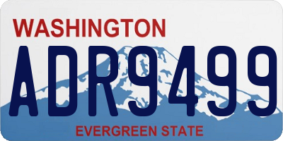 WA license plate ADR9499