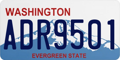 WA license plate ADR9501