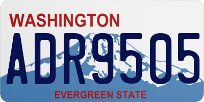 WA license plate ADR9505