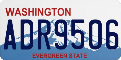 WA license plate ADR9506