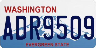 WA license plate ADR9509