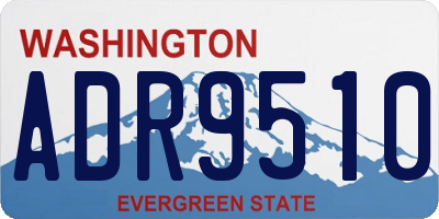 WA license plate ADR9510