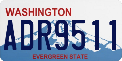 WA license plate ADR9511