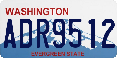 WA license plate ADR9512
