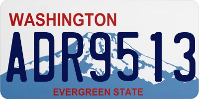 WA license plate ADR9513