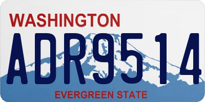 WA license plate ADR9514