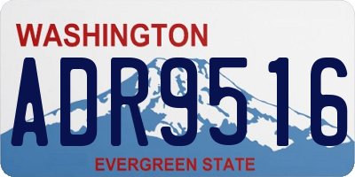 WA license plate ADR9516