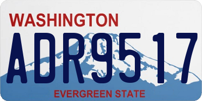 WA license plate ADR9517