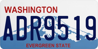 WA license plate ADR9519