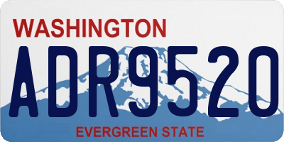 WA license plate ADR9520