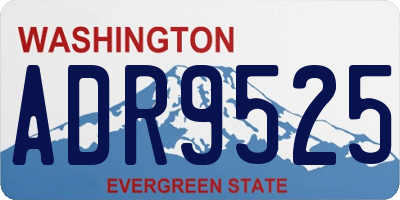 WA license plate ADR9525