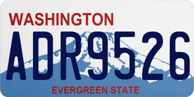 WA license plate ADR9526