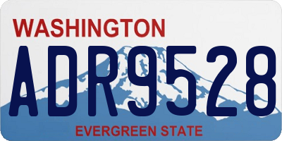 WA license plate ADR9528