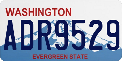 WA license plate ADR9529