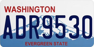 WA license plate ADR9530