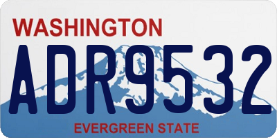 WA license plate ADR9532