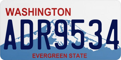 WA license plate ADR9534