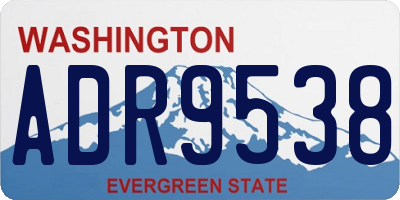 WA license plate ADR9538