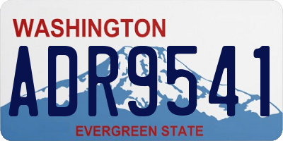 WA license plate ADR9541